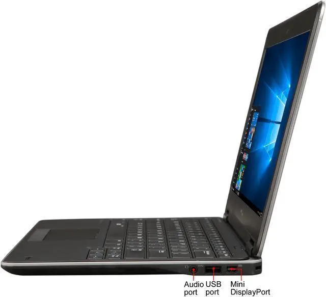 Alt view image 2 of 8 - DELL Grade B Laptop E7240 Intel Core i5 4th Gen 4300U (1.90 GHz) 8 GB Memory 128 GB SSD 12.5" Windows 10 Home 64-Bit (Grade B)