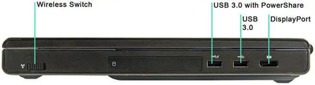 Alt view image 3 of 5 - DELL B Grade Laptop Intel Core i7-4800MQ 16GB Memory 240 GB SSD 17.3" Windows 10 Pro 64-Bit M6800