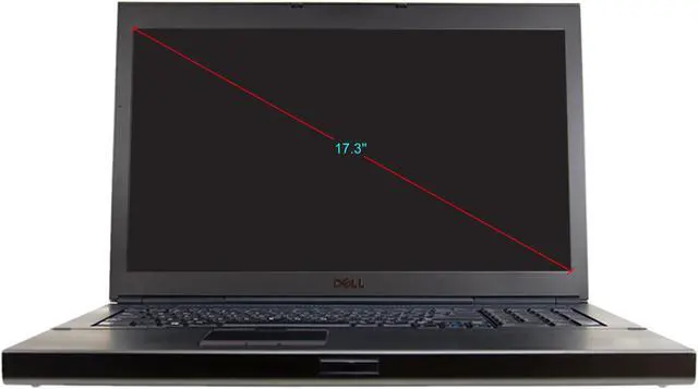 Alt view image 2 of 5 - DELL B Grade Laptop Intel Core i7-4800MQ 16GB Memory 240 GB SSD 17.3" Windows 10 Pro 64-Bit M6800