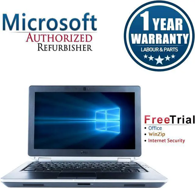 Main image of Refurbished Dell Latitude E6320 13.3" Intel Core i7-2620M 2.7GHz 8GB DDR3 120GB SSD DVD Windows 10 Professional 64 Bits 1 Year Warranty