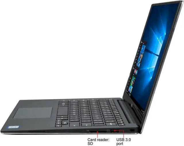 Alt view image 2 of 8 - DELL Laptop XPS 13 (9360) Intel Core i5-7200U 8GB Memory 128 GB SSD Intel HD Graphics 620 13.3" Touch Screen Windows 10 Home 64-Bit XPS9360-1718SLV