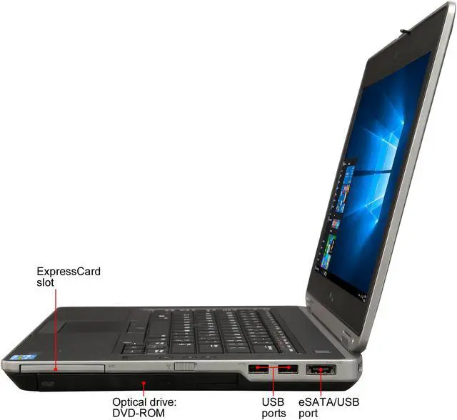 Alt view image 2 of 8 - DELL B Grade Laptop Intel Core i5-3210M 4GB Memory 250GB HDD Intel HD Graphics 14.0" Non-Touch Screen Windows 10 Home 64-Bit E6430