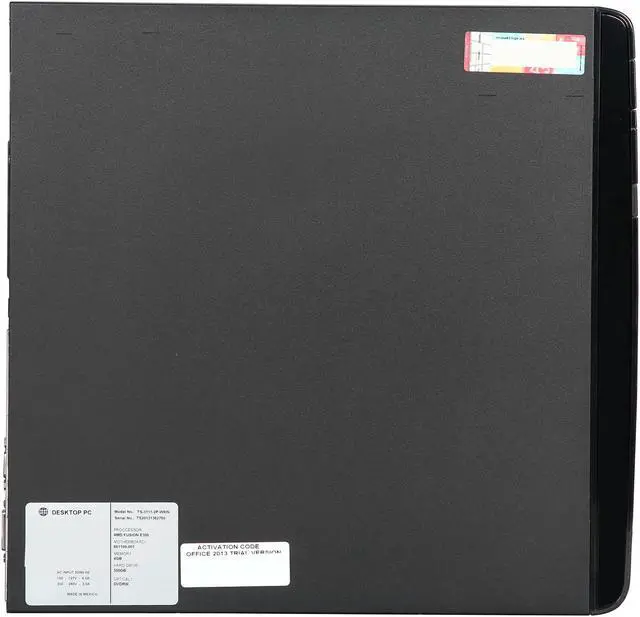 Alt view image 4 of 9 - HP Pavilion Desktop PC with Dual Core Accelerated CPU: AMD Fusion E300 (Zacate) 1.30Ghz, 4GB DDR3 MEMORY, 500GB HDD, RADEON HD 6310, DVI and VGA Output, DVDRW, Windows 8 64 Bit