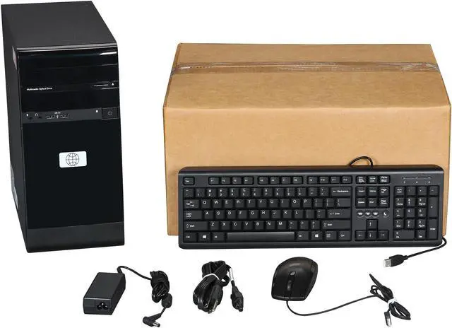 Alt view image 9 of 9 - HP Pavilion Desktop PC with Dual Core Accelerated CPU: AMD Fusion E300 (Zacate) 1.30Ghz, 4GB DDR3 MEMORY, 500GB HDD, RADEON HD 6310, DVI and VGA Output, DVDRW, Windows 8 64 Bit