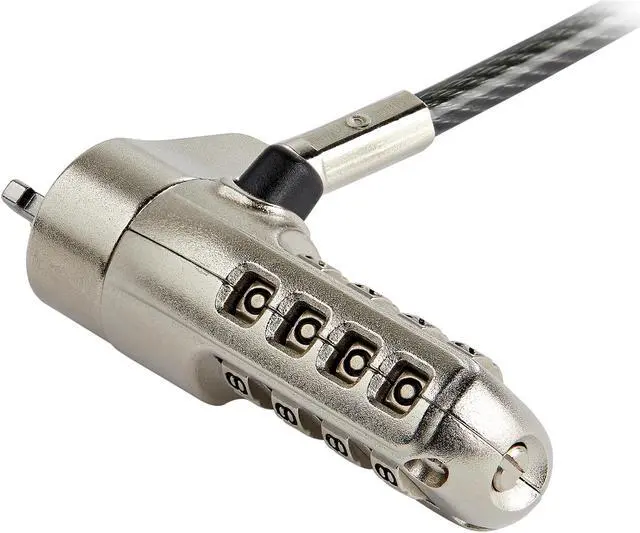Alt view image 4 of 7 - StarTech.com LTLOCKNANO 6ft (2m) Laptop Cable Lock - Nano Slot Compatible 4 Digit Combination Security Cable Lock - Serialized Anti-Theft Vinyl Coated Steel Cable Lock for Nano Slot Computer/Device (LTLOCKNANO)