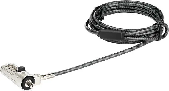 Main image of StarTech.com LTLOCKNBL Laptop Cable Lock - 4-Digit Resettable Combination Lock - For Wedge Security Slot - 6.5' / 2 m Steel Cable (LTLOCKNBL)
