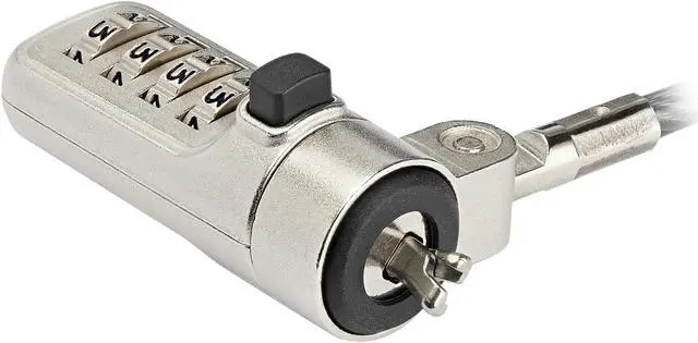 Alt view image 4 of 4 - StarTech.com LTLOCKNBL Laptop Cable Lock - 4-Digit Resettable Combination Lock - For Wedge Security Slot - 6.5' / 2 m Steel Cable (LTLOCKNBL)