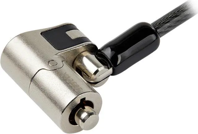 Alt view image 2 of 5 - StarTech.com LTULOCKKEY 6' (2m) 3-in-1 Universal Laptop Cable Lock - Keyed Laptop/Desktop Security Cable Lock Compatible w/ K-Slot, Nano & Wedge Slot Computer - Anti-Theft Steel Cable Lock with Keys (LTULOCKKEY)