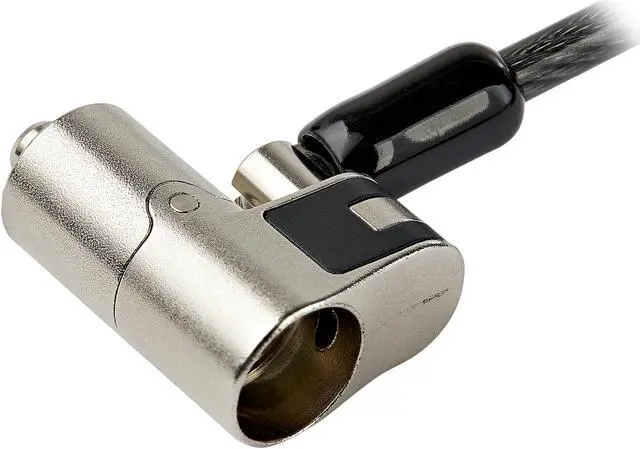 Alt view image 3 of 5 - StarTech.com LTULOCKKEY 6' (2m) 3-in-1 Universal Laptop Cable Lock - Keyed Laptop/Desktop Security Cable Lock Compatible w/ K-Slot, Nano & Wedge Slot Computer - Anti-Theft Steel Cable Lock with Keys (LTULOCKKEY)