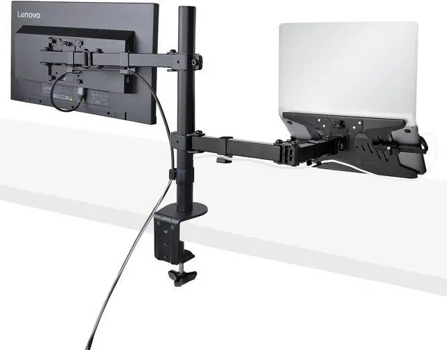 Alt view image 2 of 3 - StarTech.com Monitor Arm with VESA Laptop Tray, For a Laptop (4.5kg/9.9lb) and a Single Display up to 32" (8kg/17.6lb) A2-LAPTOP-DESK-MOUNT