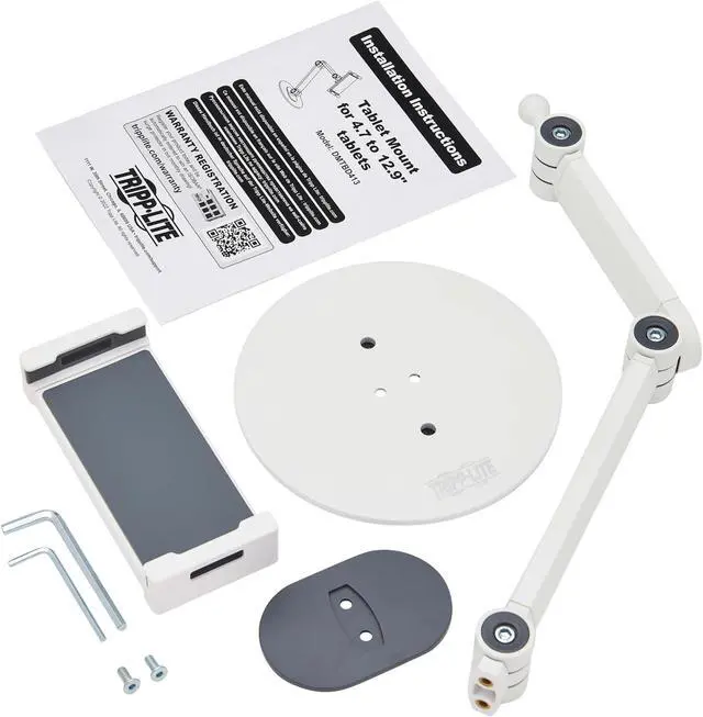 Alt view image 5 of 6 - Tripp Lite Full-Motion Flexible Long-Arm Desktop Smartphone and Tablet Mount - White DMTBD413