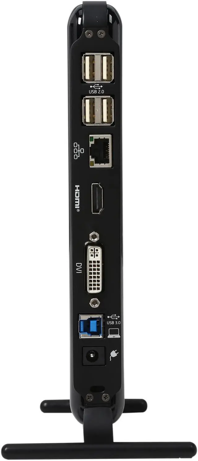 Alt view image 4 of 6 - Anker Black AK-68ANDOCKS-BA USB 3.0 Dual Display Universal Docking Station with DVI/HDMI of up to 2048 x 1152, Audio, Gigabit Ethernet, and 6 USB ports (2 USB 3.0 + 4 USB 2.0)