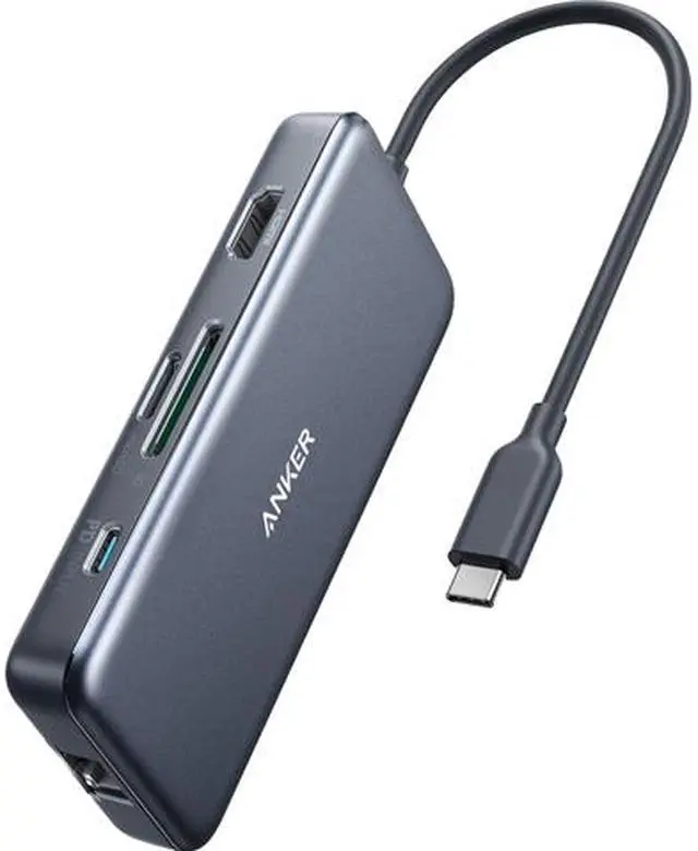 Main image of Anker Gray PowerExpand+ 7-in-1 USB-C PD Ethernet Hub