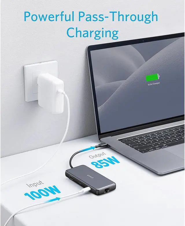Alt view image 4 of 7 - Anker 555 USB-C Hub (8-in-1)