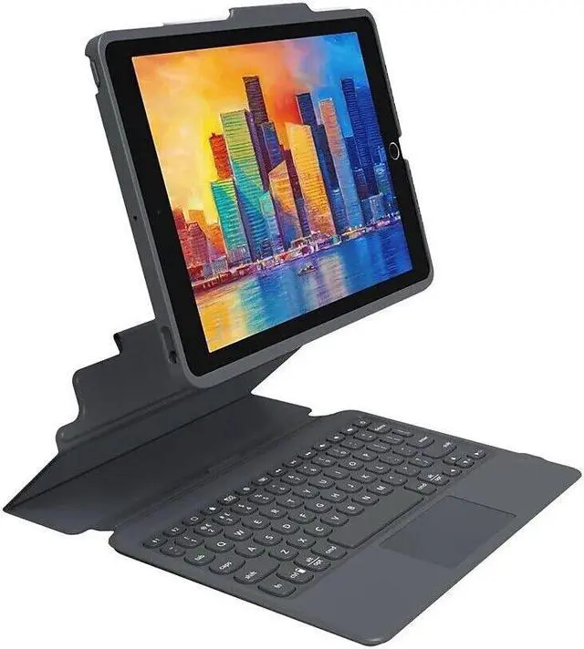 Alt view image 2 of 2 - ZAGG - Pro Keys Wireless Keyboard with Trackpad and Detachable Case - Compatible with The Apple iPad 9th Gen 10.2", iPad 10.2" Pro - Charcoal