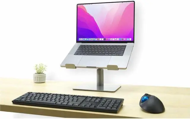 Alt view image 6 of 13 - Kensington Universal Tabletop Laptop Riser Up to 16" Screen Support - 17.60 lb Load Capacity - Tabletop - Steel, Aluminum, Silicone - Silver 11"x9"x8.3"