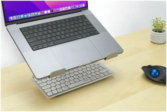 Alt view image 8 of 13 - Kensington Universal Tabletop Laptop Riser Up to 16" Screen Support - 17.60 lb Load Capacity - Tabletop - Steel, Aluminum, Silicone - Silver 11"x9"x8.3"