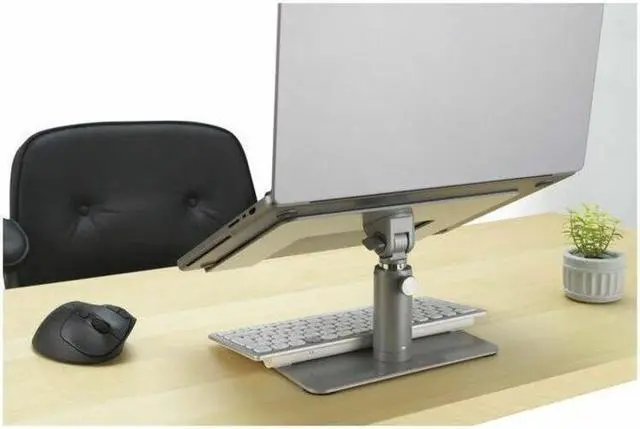 Alt view image 9 of 13 - Kensington Universal Tabletop Laptop Riser Up to 16" Screen Support - 17.60 lb Load Capacity - Tabletop - Steel, Aluminum, Silicone - Silver 11"x9"x8.3"