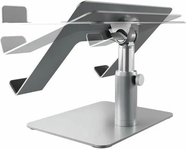 Alt view image 2 of 13 - Kensington Universal Tabletop Laptop Riser Up to 16" Screen Support - 17.60 lb Load Capacity - Tabletop - Steel, Aluminum, Silicone - Silver 11"x9"x8.3"