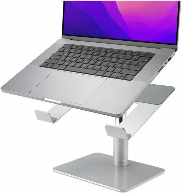 Alt view image 13 of 13 - Kensington Universal Tabletop Laptop Riser Up to 16" Screen Support - 17.60 lb Load Capacity - Tabletop - Steel, Aluminum, Silicone - Silver 11"x9"x8.3"