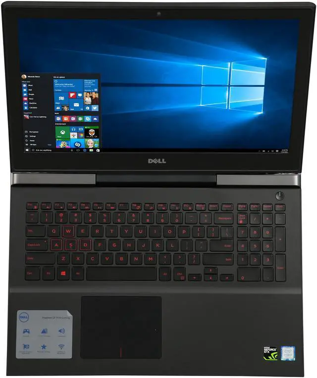 Alt view image 7 of 8 - DELL Inspiron 15 7567 - 15.6" GeForce GTX 1050 Ti - Intel Core i7-7700HQ  - 16GB Memory - 128 GB SSD - Windows 10 Home 64-Bit - Gaming Laptop - (i7567-7277BLK-PUS )