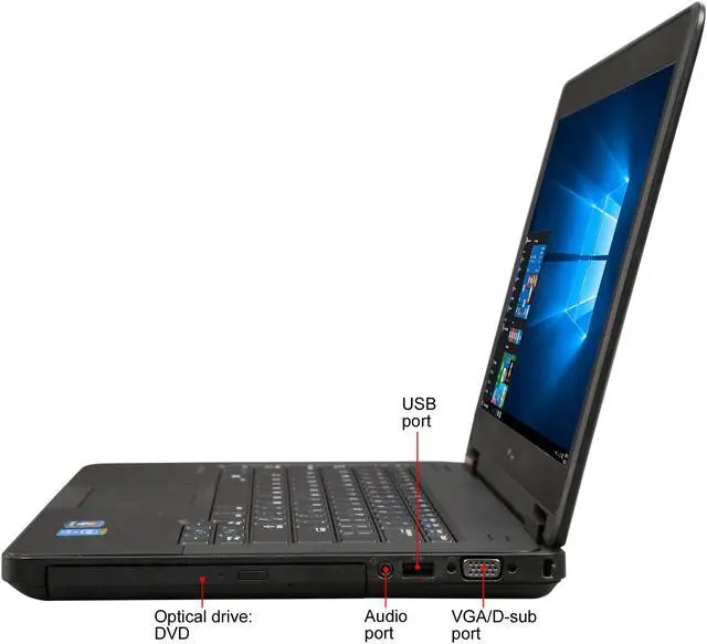 Alt view image 2 of 8 - DELL B Grade Laptop Intel Core i5-4300U 8GB Memory 320GB HDD 14.0" Non-Touch Screen Windows 10 Pro 64-Bit E5440