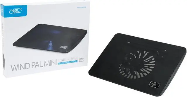 Alt view image 6 of 6 - DEEPCOOL WIND PAL MINI Laptop Cooling Pad 15.6" Slim Design 140mm Silent Fan Blue LED