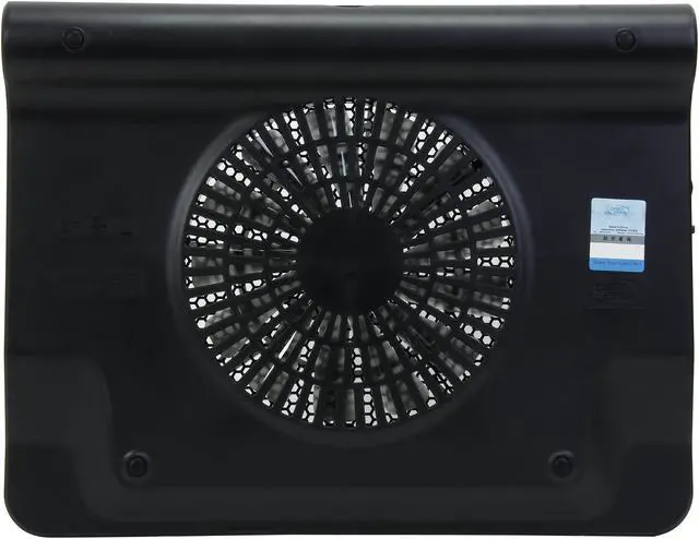 Alt view image 3 of 6 - DEEPCOOL N6000 Laptop Cooling Pad 17" Metal Mesh Panel 200mm Fan with Blue LED