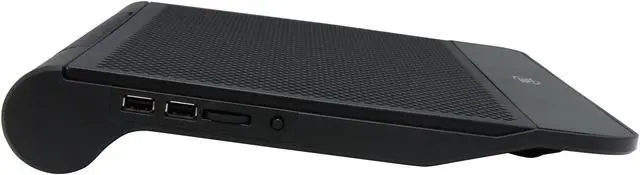 Alt view image 5 of 6 - DEEPCOOL N6000 Laptop Cooling Pad 17" Metal Mesh Panel 200mm Fan with Blue LED