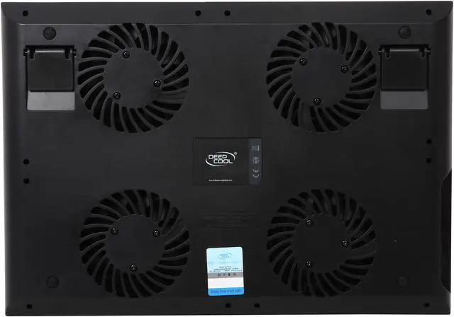Alt view image 6 of 7 - DEEPCOOL Multi Core X8 Laptop Cooling Pad 17" Pure Aluminium Extrution Panel 4* 100mm Fans