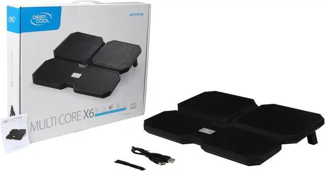 Alt view image 7 of 7 - DEEPCOOL Multi Core X6 Laptop Cooling Pad 15.6" Metal Mesh Panel 2*100MM and 2*140mm Fans