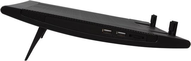 Alt view image 4 of 7 - DEEPCOOL WIND PAL FS Laptop Cooling Pad 17" Metal Mesh Panel Dual 140mm Fans 2 USB Ports