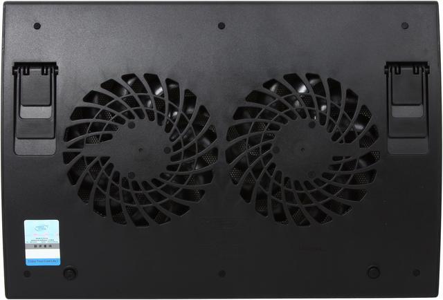 Alt view image 6 of 7 - DEEPCOOL WIND PAL FS Laptop Cooling Pad 17" Metal Mesh Panel Dual 140mm Fans 2 USB Ports