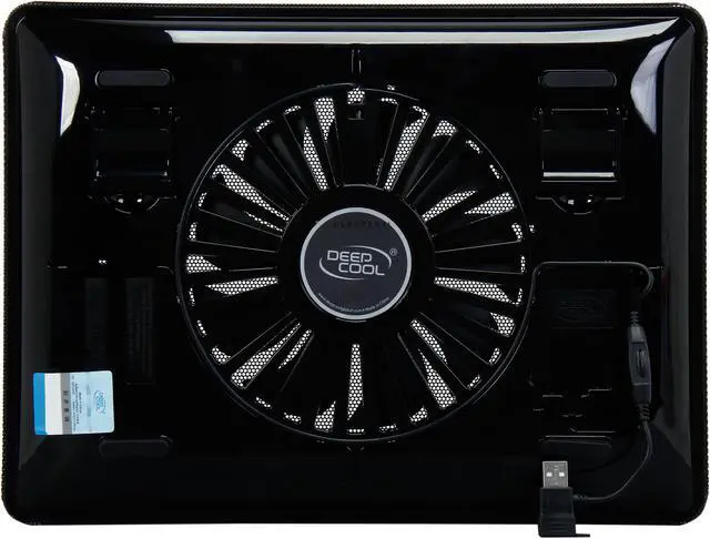 Alt view image 3 of 6 - DEEPCOOL N1 Laptop Cooling Pad 15.6" Fully Covered Metal Mesh Portable & slim design 180mm Fan