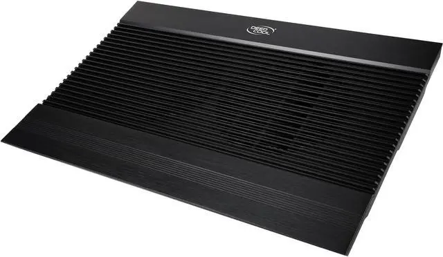 Main image of DEEPCOOL N8 ULTRA BLACK Laptop Cooling Pad 17" Pure Aluminium Extrution Panel Dual 140mm Fans 4 USB Ports