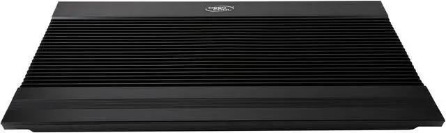Alt view image 2 of 8 - DEEPCOOL N8 ULTRA BLACK Laptop Cooling Pad 17" Pure Aluminium Extrution Panel Dual 140mm Fans 4 USB Ports