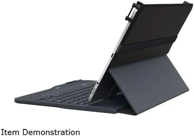 Alt view image 3 of 7 - Logitech Black Universal Folio with Integrated Keyboard for 9-10 inch Tablets-BLACK-US-BT-CAN-AMR/AP Model 920-008334