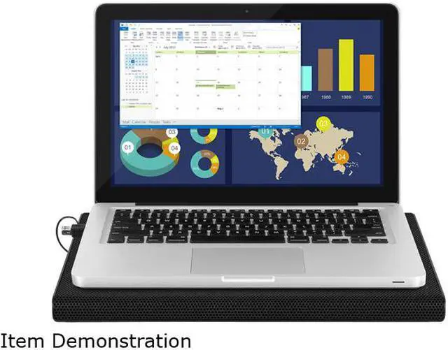 Alt view image 3 of 5 - Aluratek Laptop Cooling Pad ACP01FB