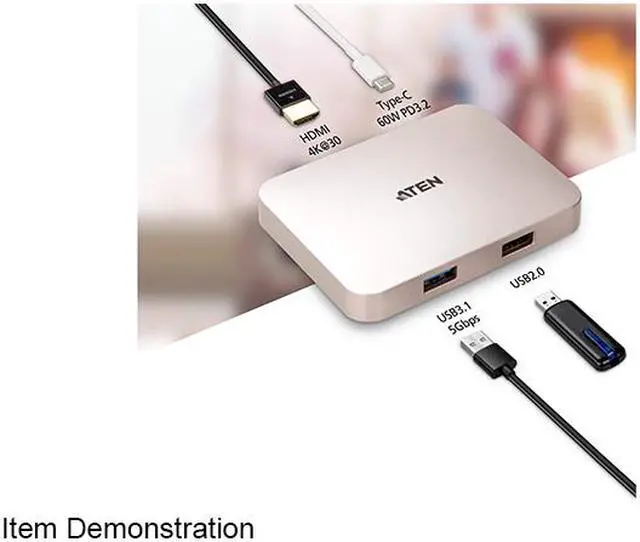 Alt view image 2 of 2 - Aten USB-C Gaming Dock (Supports Switch TV Mode) 4K Ultra Mini Dock-PD60W