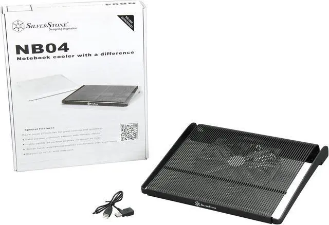 Alt view image 7 of 7 - Silverstone Notebook Cooler NB04B