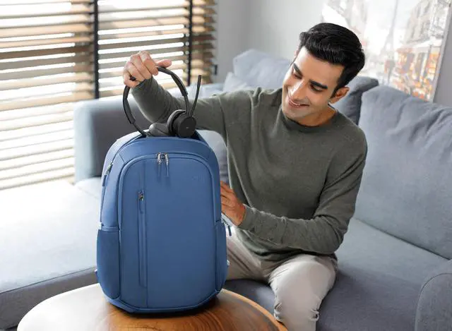 Alt view image 7 of 10 - Dell EcoLoop Urban Laptop Backpack DELL-CP4523B Blue