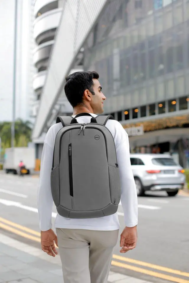 Alt view image 8 of 10 - Dell EcoLoop Urban Laptop Backpack DELL-CP4523G Grey