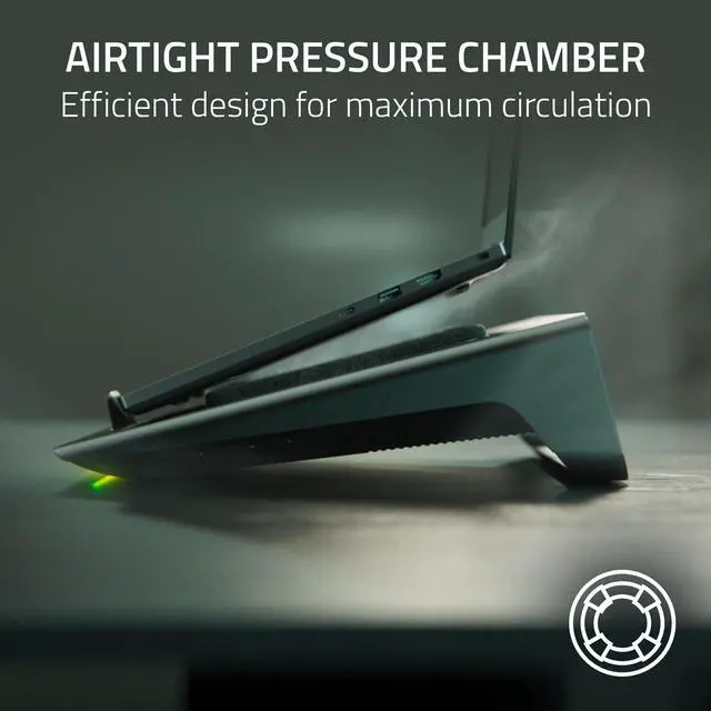 Alt view image 6 of 10 - RAZER Laptop Cooling Pad, fits 14" to 18" laptops, Smart Cooling, Airtight Pressure Chamber