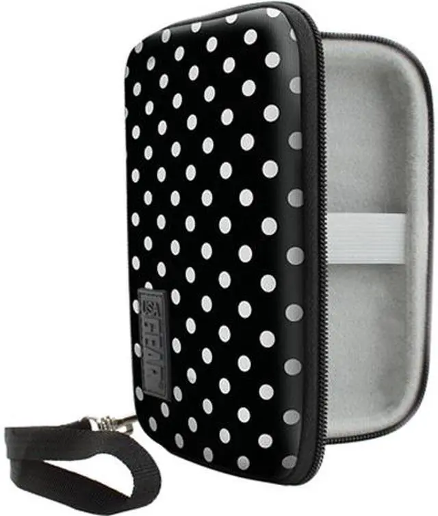 Main image of USA Gear Polka Dot H Series Hardshell 5 Portable Hard Shell Case with Weather- Resistant EVA Design Model GRHS500100PDEW