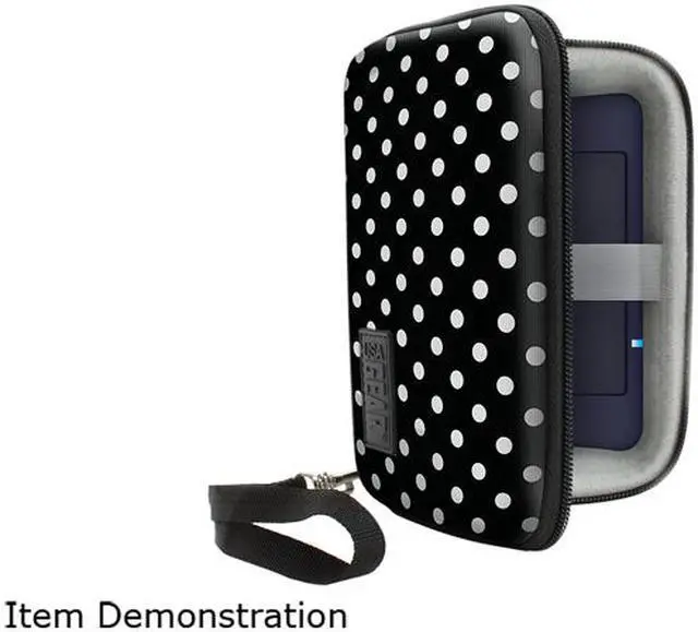Alt view image 2 of 5 - USA Gear Polka Dot H Series Hardshell 5 Portable Hard Shell Case with Weather- Resistant EVA Design Model GRHS500100PDEW