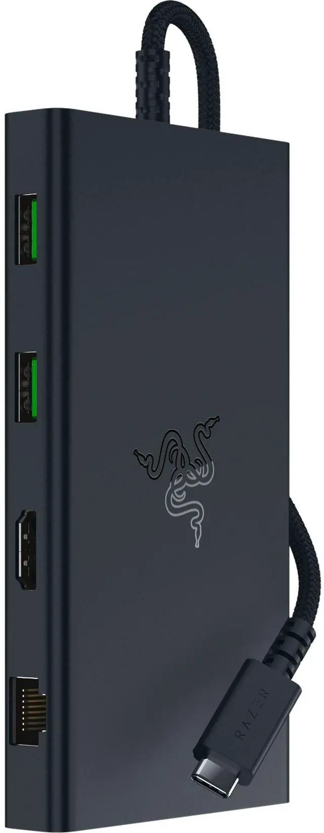 Alt view image 2 of 10 - Razer USB C Dock 11-Port Travel Charging Station for Windows Mac Laptop iPad Surface Chromebook Galaxy Tab: Type C, HDMI, Ethernet, MicroSD - 4K 60 Hz Display - 85 W Tablets + Mobile Fast Charge