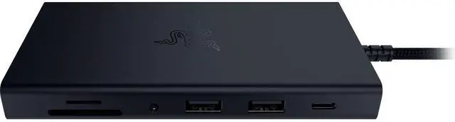 Main image of Razer USB C Dock 11-Port Travel Charging Station for Windows Mac Laptop iPad Surface Chromebook Galaxy Tab: Type C, HDMI, Ethernet, MicroSD - 4K 60 Hz Display - 85 W Tablets + Mobile Fast Charge