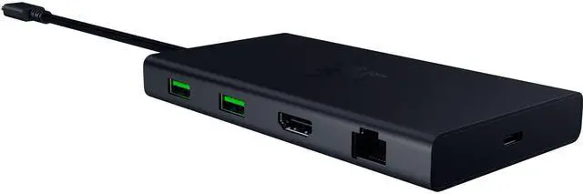 Alt view image 3 of 10 - Razer USB C Dock 11-Port Travel Charging Station for Windows Mac Laptop iPad Surface Chromebook Galaxy Tab: Type C, HDMI, Ethernet, MicroSD - 4K 60 Hz Display - 85 W Tablets + Mobile Fast Charge