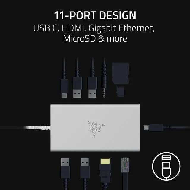 Alt view image 5 of 10 - RAZER Mercury USB-C Dock Notebook Port Replicators / Docking Stations