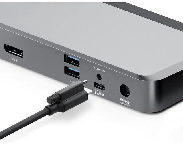 Alt view image 5 of 9 - Alogic Universal Dock Dual Display Screen 4K docking station with 65W power delivery PD DP Alt Mode USB-C and USB-A devices DUPRDX2-WW